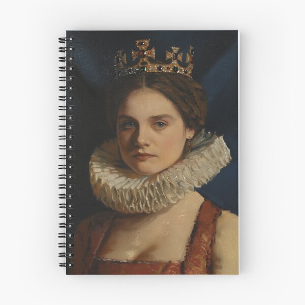 Item preview, Vintage Renaissance era painting of Royal Lady in Ruff collar designed and sold by Vintage Designs +.