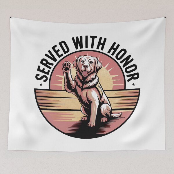 Item preview, Service Dog Saluting • Served with Honor designed and sold by Blok45.