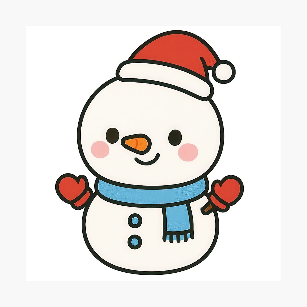 Cute Cartoon Santa Claus for Christmas Designs Poster