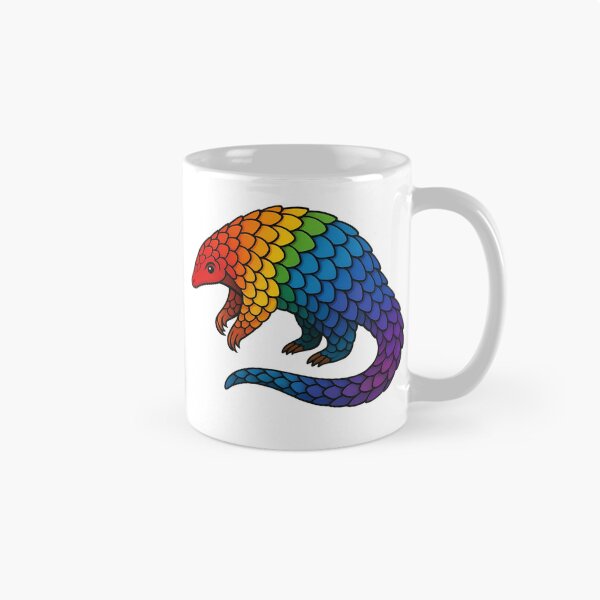 Item preview, Rainbow Pangolin Art – Colorful Wildlife Illustration designed and sold by DreamiCanvas.