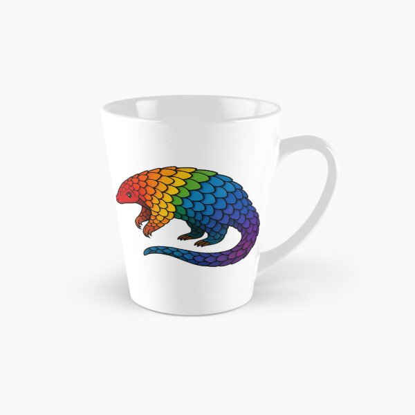 Item preview, Rainbow Pangolin Art – Colorful Wildlife Illustration designed and sold by DreamiCanvas.