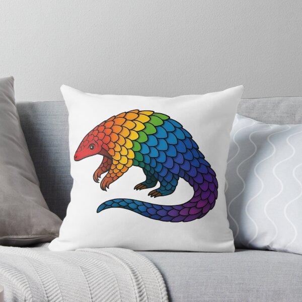 Item preview, Rainbow Pangolin Art – Colorful Wildlife Illustration designed and sold by DreamiCanvas.