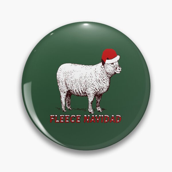 Item preview, Sheep Wearing Santa Hat And Pun Fleece Navidad designed and sold by taiche.