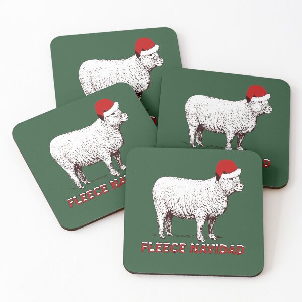 Item preview, Sheep Wearing Santa Hat And Pun Fleece Navidad designed and sold by taiche.