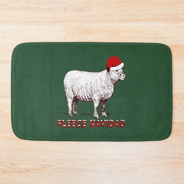 Item preview, Sheep Wearing Santa Hat And Pun Fleece Navidad designed and sold by taiche.