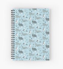 Galapagos Pattern Blue Spiral Notebook