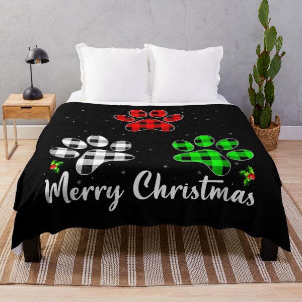 Item preview, s Puppy Dog Lover Buffalo Plaid Dog Paw Print Merry Christmas designed and sold by chaynyunonav.