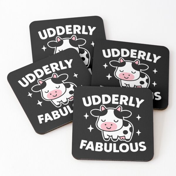 Item preview, Udderly Fabulous – Cute and Funny Cow Pun designed and sold by Mason-Pride.