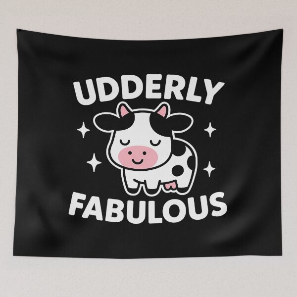 Item preview, Udderly Fabulous – Cute and Funny Cow Pun designed and sold by Mason-Pride.