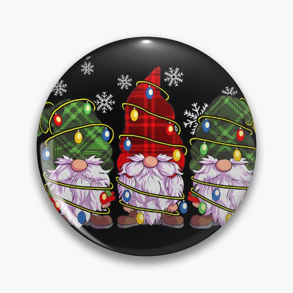 Item preview, Three Gnomes 	 	 	 Buffalo Plaid Red Christmas 		 designed and sold by bilelabeathat.