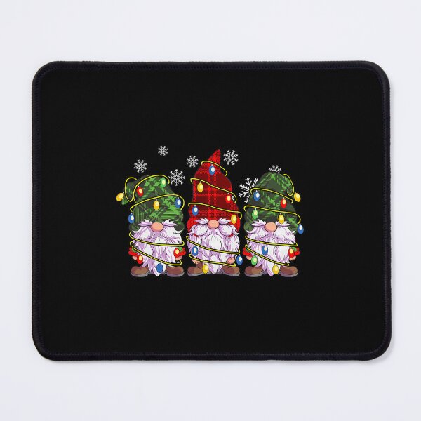 Item preview, Three Gnomes Buffalo Plaid Red Christmas designed and sold by bilelabeathat.