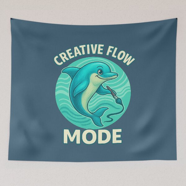 Item preview, Creative Flow Mode – Dolphin Painting with Tail Design designed and sold by Modivox.