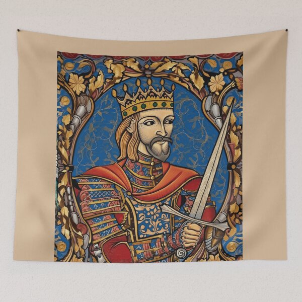 Item preview,  Medieval style portrait of  King Arthur of Camelot from the Arthurian Legends designed and sold by Vintage Designs +.