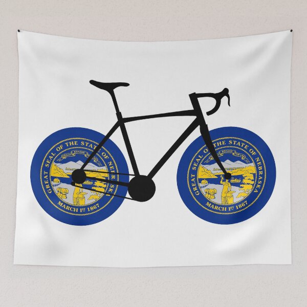 Item preview, Nebraska Flag Cycling designed and sold by Esskay Designs.