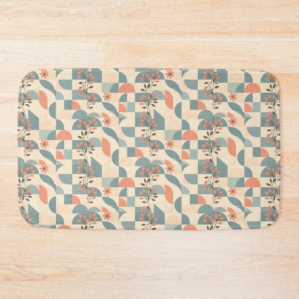 Item preview, Pastel Geometric Floral Flower Leaves, Light  Theme, Stylize, Repeated Texture Pattern (image size 8320x12480) designed and sold by Digital-Davinci.