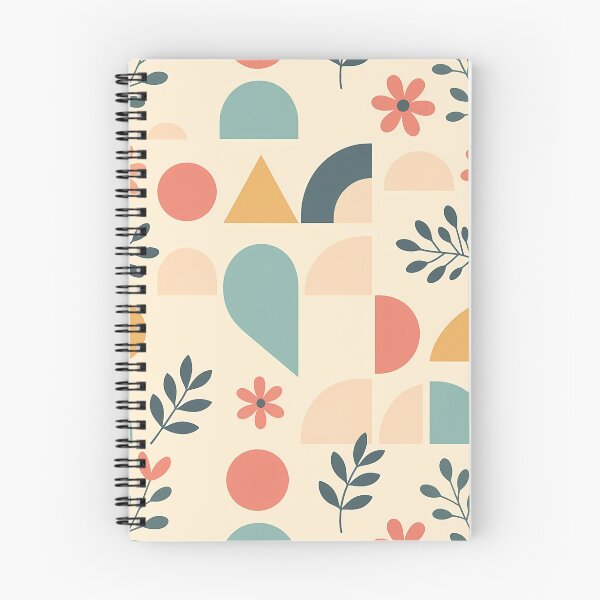 Item preview, Pastel Geometric Floral Flower Leaves, Light  Theme, Stylize, Repeated Texture Pattern (image size 8320x12480) designed and sold by Digital-Davinci.
