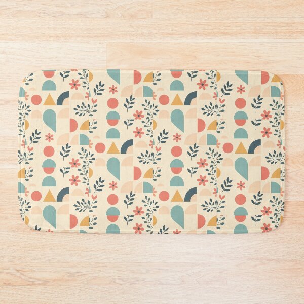 Item preview, Pastel Geometric Floral Flower Leaves, Light  Theme, Stylize, Repeated Texture Pattern (image size 8320x12480) designed and sold by Digital-Davinci.