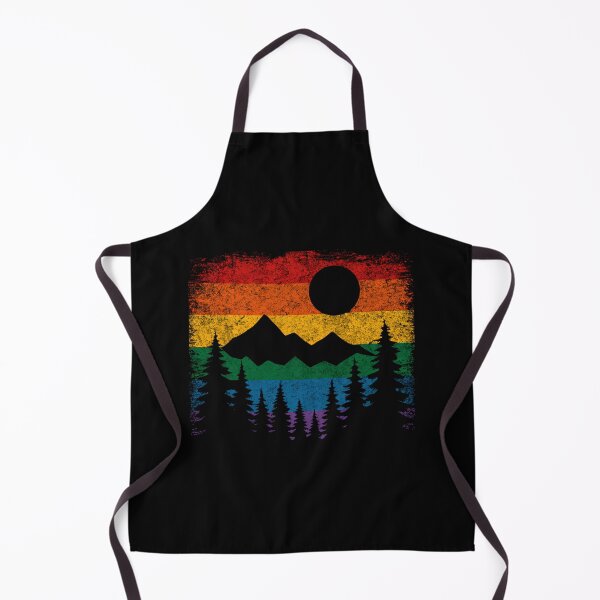 Item preview, Retro Rainbow Mountain Forest LGBTQ Pride Sunset designed and sold by Mason-Pride.