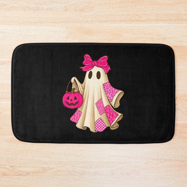 Item preview, Coquette Bow Patchwork Ghost Boo Pumpkin Breast Cancer Awareness designed and sold by laszlosaobere.