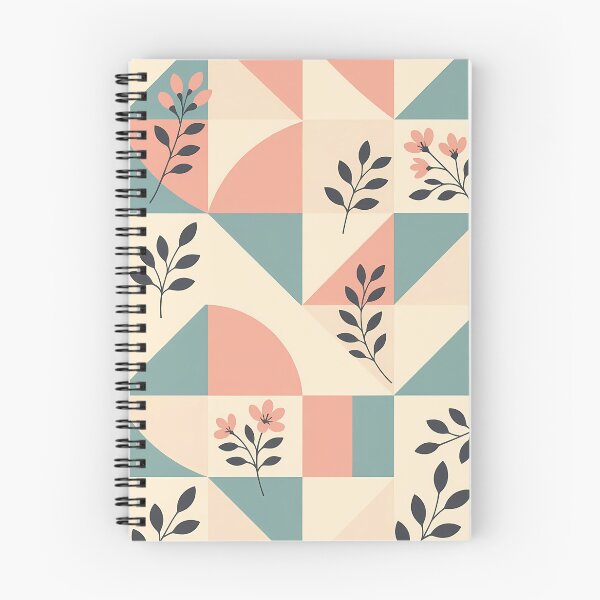 Item preview, Pastel Geometric Floral Flower Leaves, Light  Theme, Stylize, Repeated Texture Pattern (image size 8320x12480) designed and sold by Digital-Davinci.