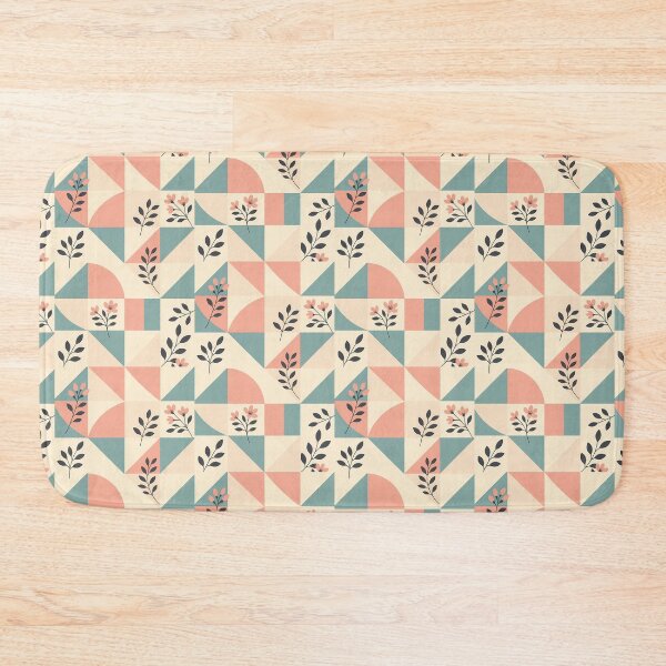 Item preview, Pastel Geometric Floral Flower Leaves, Light  Theme, Stylize, Repeated Texture Pattern (image size 8320x12480) designed and sold by Digital-Davinci.