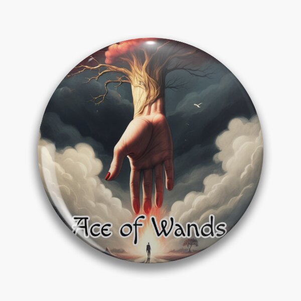 Item preview, Tarot Card Minor Arcana Ace of Wands Hand from Clouds designed and sold by Pixel Waite.