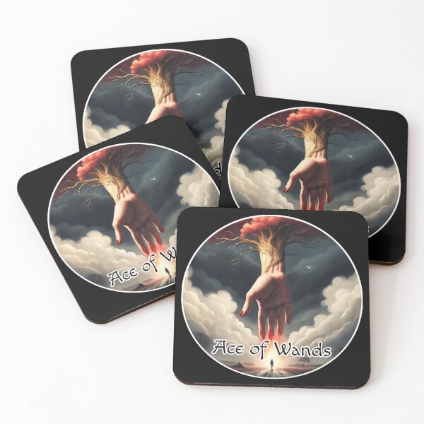 Item preview, Tarot Card Minor Arcana Ace of Wands Hand from Clouds designed and sold by Pixel Waite.