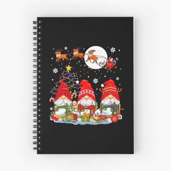 Item preview, Three Xmas Gnomes Sewing Sewer Tailor Santa Sleigh Reindeer 		 designed and sold by bilelabeathat.