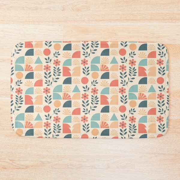 Item preview, Pastel Geometric Floral Flower Leaves, Light  Theme, Stylize, Repeated Texture Pattern (image size 8320x12480) designed and sold by Digital-Davinci.