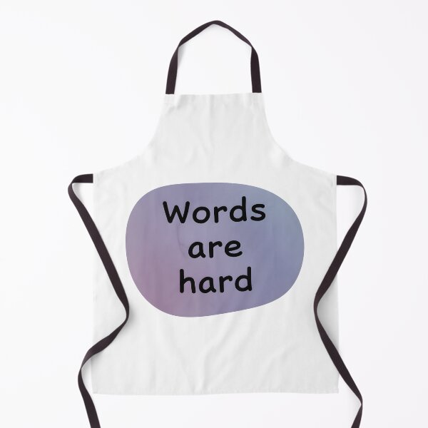 Item preview, Words Are Hard — Relatable Blob Sticker designed and sold by VoidBloom Studio.