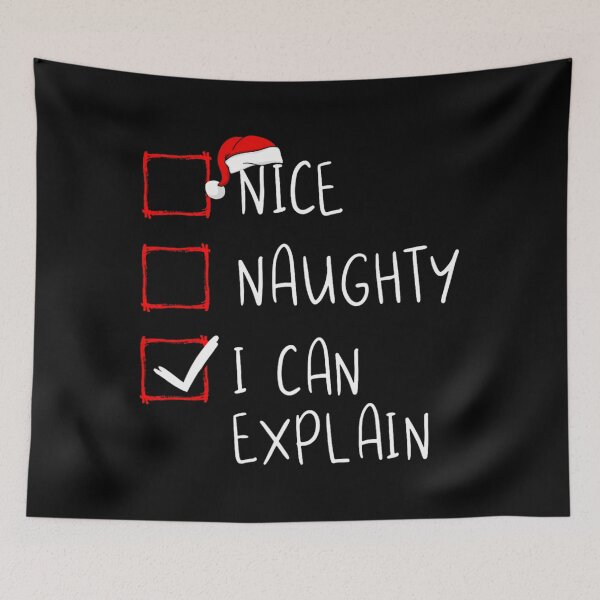 Item preview, Nice Naughty I Can Explain Christmas List Xmas Santa Claus 		 designed and sold by jerlanduenhan.