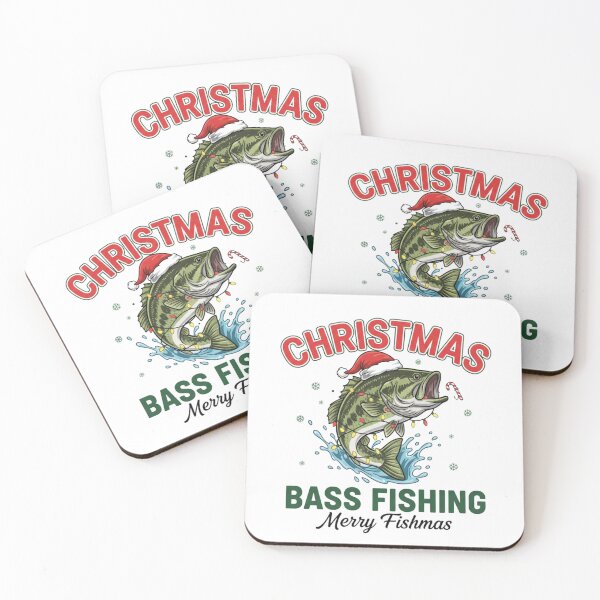 Item preview, Merry Fishmas Bass Fishing | Funny Christmas Fishing T-Shirt designed and sold by Wear Sculpt.