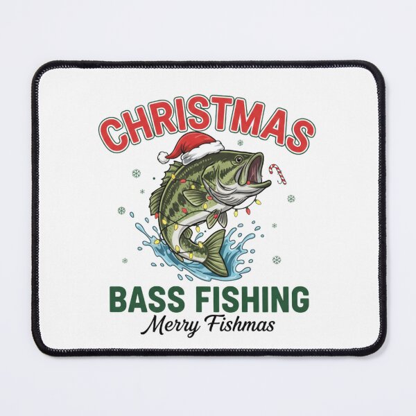 Item preview, Merry Fishmas Bass Fishing | Funny Christmas Fishing T-Shirt designed and sold by Wear Sculpt.
