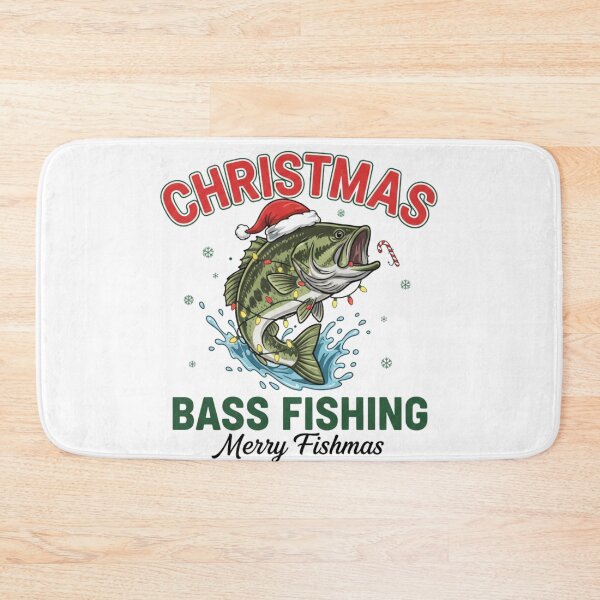 Item preview, Merry Fishmas Bass Fishing | Funny Christmas Fishing T-Shirt designed and sold by Wear Sculpt.