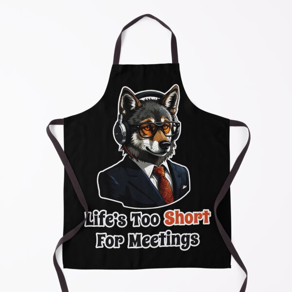 Item preview, CEO Wolf with Glasses - Life is Too Short for Meetings designed and sold by Ridiculam Toga.