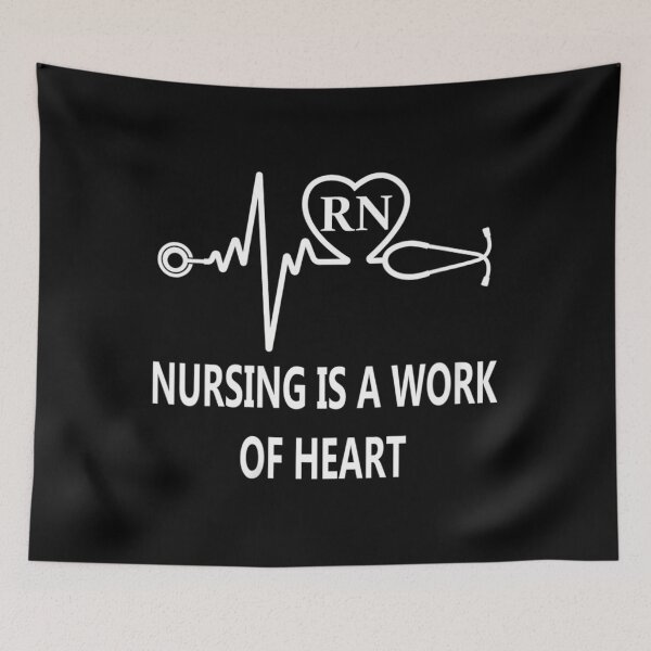 Item preview, 	s RN Nursing is A Work of Heart Nurses Appreciation Quote 	 	 		 designed and sold by chaynyunonav.
