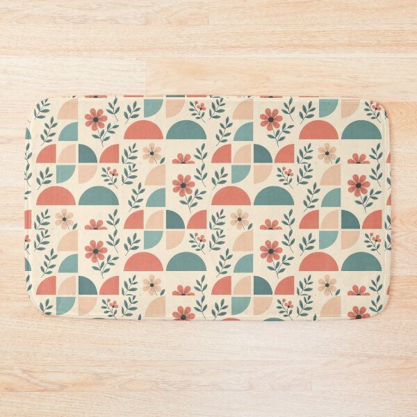Item preview, Pastel Geometric Floral Flower Leaves, Light  Theme, Stylize, Repeated Texture Pattern (image size 8320x12480) designed and sold by Digital-Davinci.