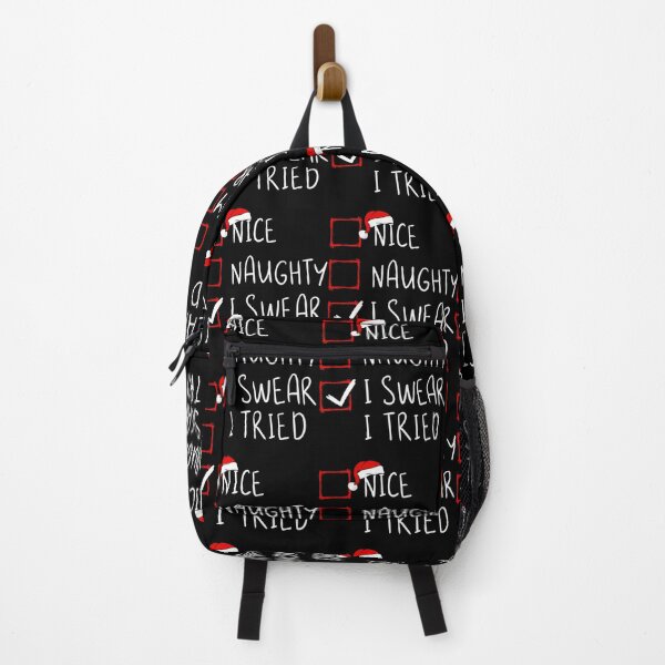 Item preview, Nice Naughty I Swear I Tried Christmas List Xmas Santa Claus designed and sold by jerlanduenhan.