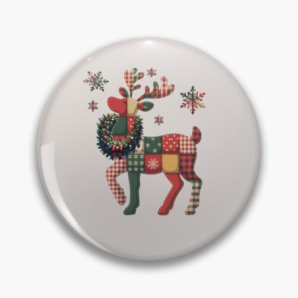 Item preview, Christmas Reindeer Vintage Patchwork designed and sold by tamdevo1.