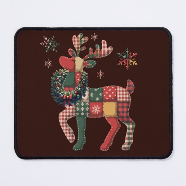 Item preview, Christmas Reindeer Vintage Patchwork designed and sold by Cute & Sassy Custom Gifting Boutiques.