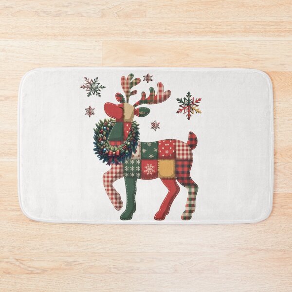 Item preview, Christmas Reindeer Vintage Patchwork designed and sold by tamdevo1.