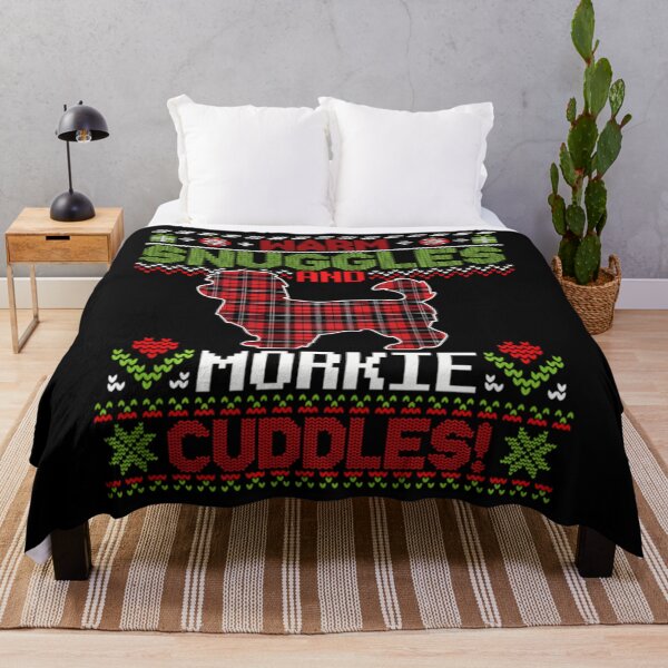 Item preview, Warm Snuggles And Morkie Dog Cuddles Merry Christmas Mom Dad Swea designed and sold by harviajhinu2.