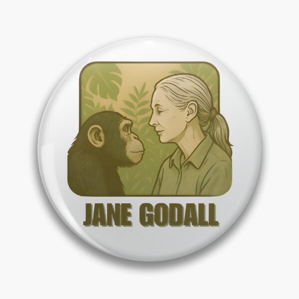 Item preview, Jane Godall and Chimpanzee Art designed and sold by THE LOST .