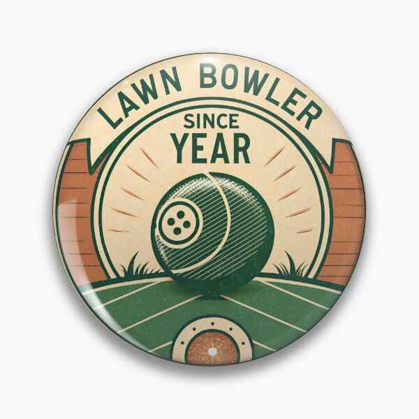 Item preview, Classic Lawn Bowls Emblem Badge | Vintage Lawn Bowling Club Design designed and sold by VividOrganica.