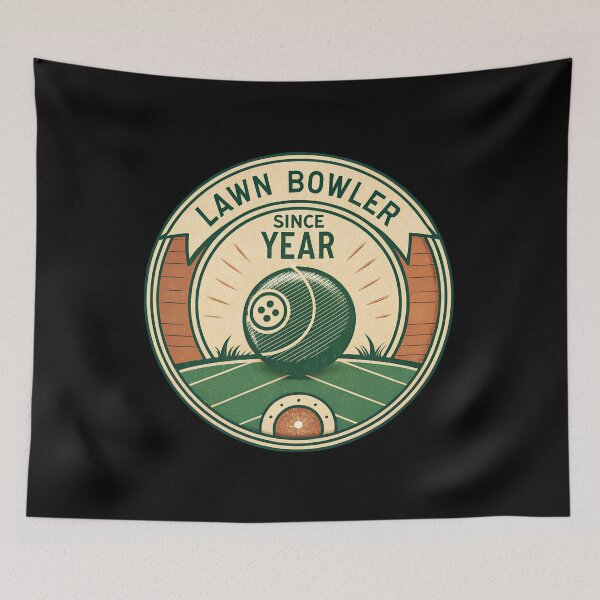 Item preview, Classic Lawn Bowls Emblem Badge | Vintage Lawn Bowling Club Design designed and sold by VividOrganica.
