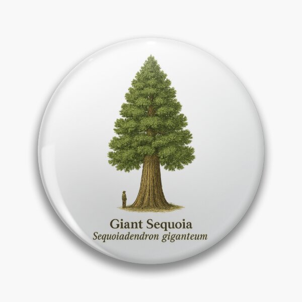 Artikelvorschau, Botanische Illustration eines Riesenmammutbaums 2 – Sequoiadendron giganteum entworfen und verkauft von BloomKind.