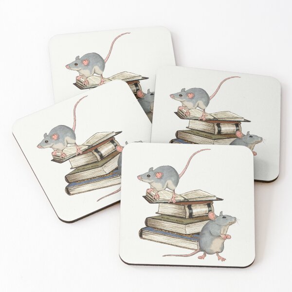 Item preview, Cute MICE Playing on Stack of Books designed and sold by JoyfulWhimsy.