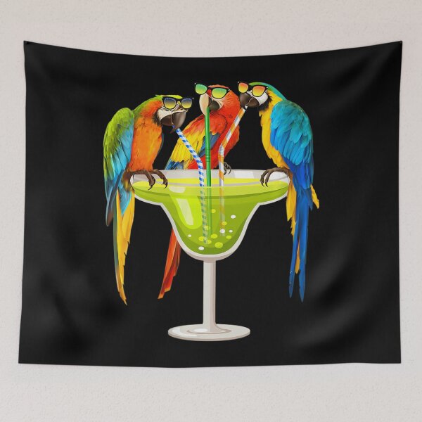 Item preview, 	s Parrots Drinking Margarita On Summer Vacation Birds Tee 	 	 		 designed and sold by bossohkennoni.