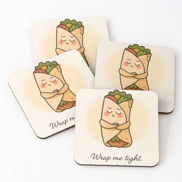 Aperçu de l'œuvre Enveloppe-moi fort — Kawaii Burrito Hug créée et vendue par VoidBloom Studio.