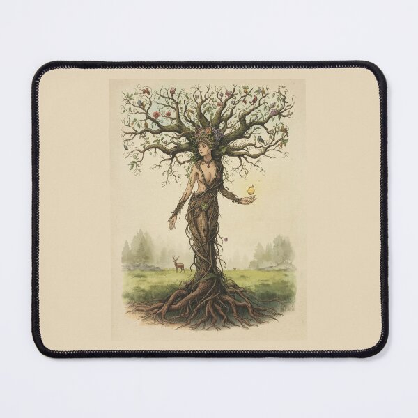 Item preview, She Is the Forest Art T-Shirt – Eco Spirit Nature Guardian Illustration designed and sold by Mythic Tide.